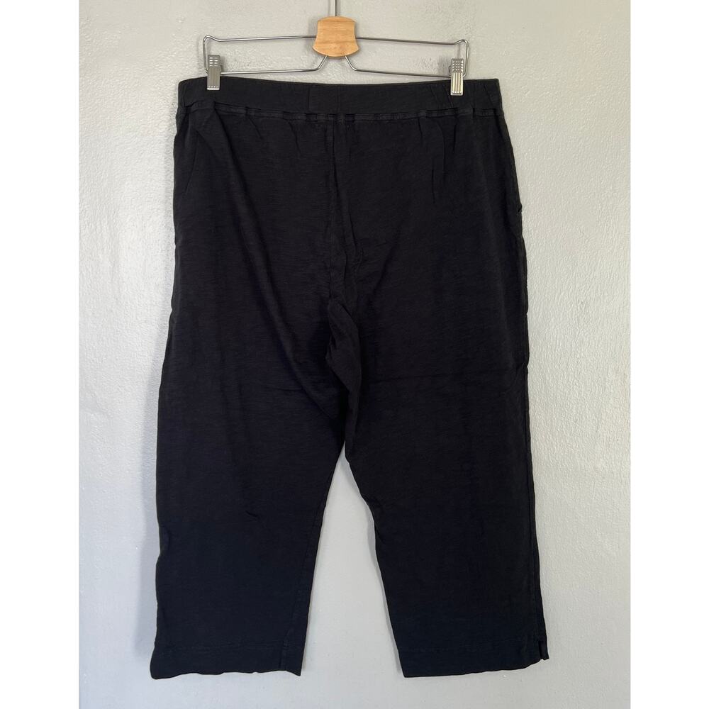 Escape Habitat Clothing Pants Women's XL Black Textured Cotton On The Go Capri - Picture 3 of 12